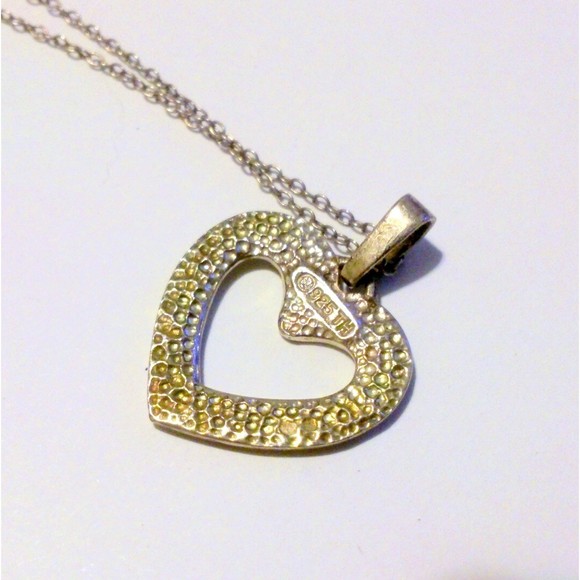 Sterling Silver Heart Pendant Necklace - Picture 4 of 4